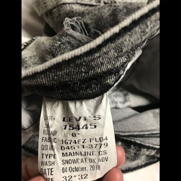 LEVI'S Acid Wash Distressed SAMPLE/PROTYPE Jeans 32x32 - Picture 9 of 12